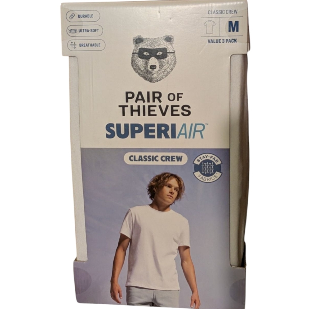Poshmark Listing: Pair of Thieves Men's Superiair Classic Crew T-shirt 3-Pack M